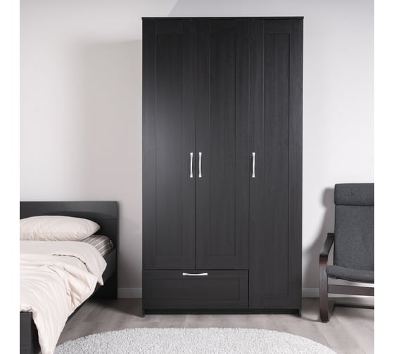 Изображение товара Шкаф Гуд ЛАКК СИРИУС 3 двери, 1 ящик, 117x59x220, дуб венге RU 2.02.01.480.5