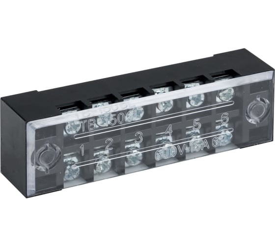 Изображение товара Клеммный терминал EKF до 1,5 мм2 15A 6 клеммных пар 100 шт. PROxima tb-1506