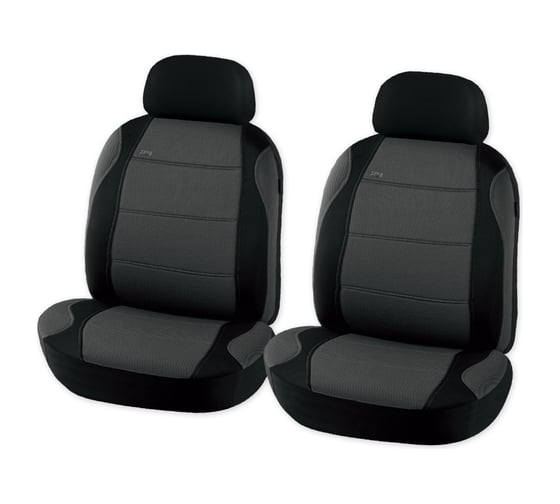 Изображение товара Чехол-рубашка на переднее сиденье с подголовником ARNEZI черный с серым, 4 предмета, жаккард 00-01035838