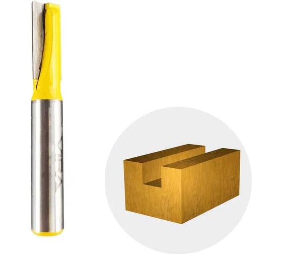 Изображение товара Фреза пазовая прямая с улучшенным зубом (8х19 мм, хвостовик 8 мм) VIRA L553315