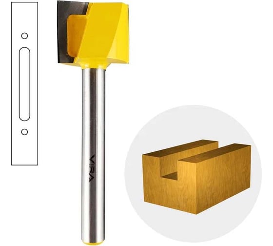 Изображение товара Фреза для врезки замков (36x120 мм, хвостовик 12 мм) VIRA 553325