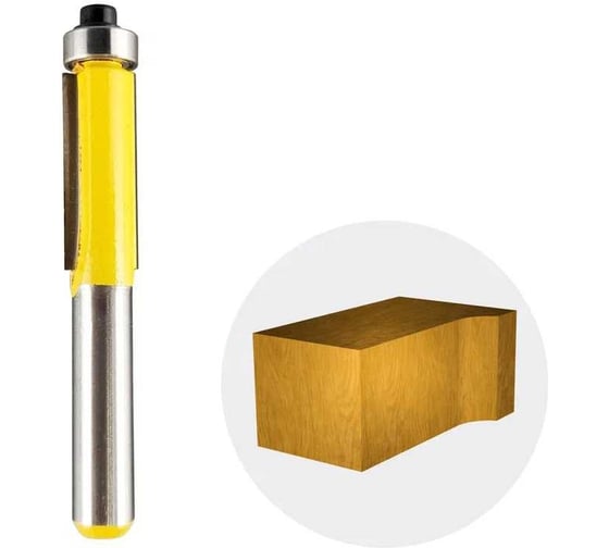Изображение товара Фреза кромочная прямая (обгонная) с нижним подшипником (10х25 мм, хвостовик 8 мм) VIRA 553328