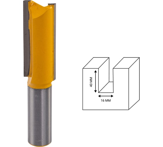 Изображение товара Фреза пазовая прямая (16х40 мм, хвостовик 12 мм) VIRA 553321
