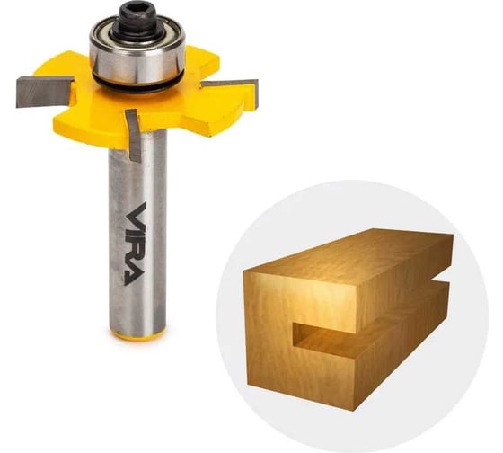 Изображение товара Фреза кромочная дисковая (32х4 мм; подшипник 12.7 мм, хвостовик 8 мм) VIRA L553370