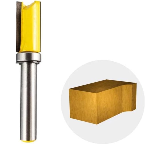 Изображение товара Фреза кромочная прямая обгонная с верхним подшипником (12.7х25 мм, хвостовик 8 мм) VIRA L553338