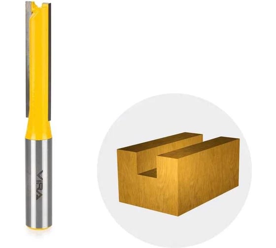 Изображение товара Фреза пазовая прямая (12х51 мм, хвостовик 12 мм) VIRA L553314