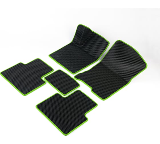 Изображение товара Автомобильные коврики ViceCar ЭВА c 3д лапкой для Cadillac SRX II 2009 - 2016 (Кадиллак СРХ 2) ЕВА EVA без разреза DL5003-салатовый