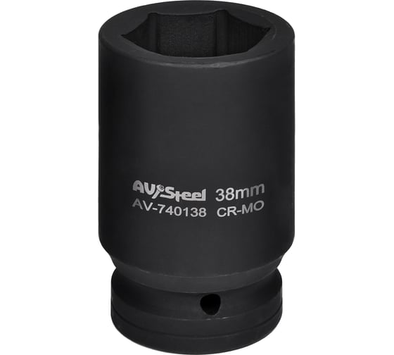 Изображение товара Головка ударная шестигранная удлиненная (38 мм; 1DR) AV Steel AV-740138