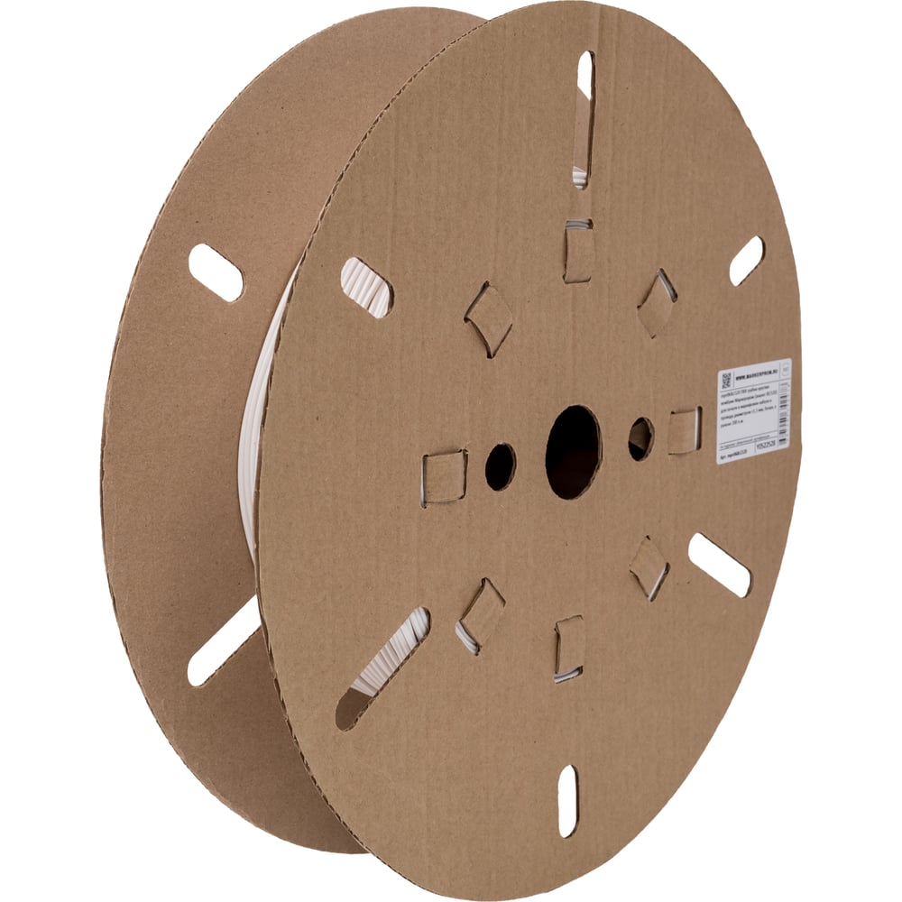 Изображение товара Круглый кембрик ПВХ для маркировки кабелей 200 м белый МАРКЕРПРОМ