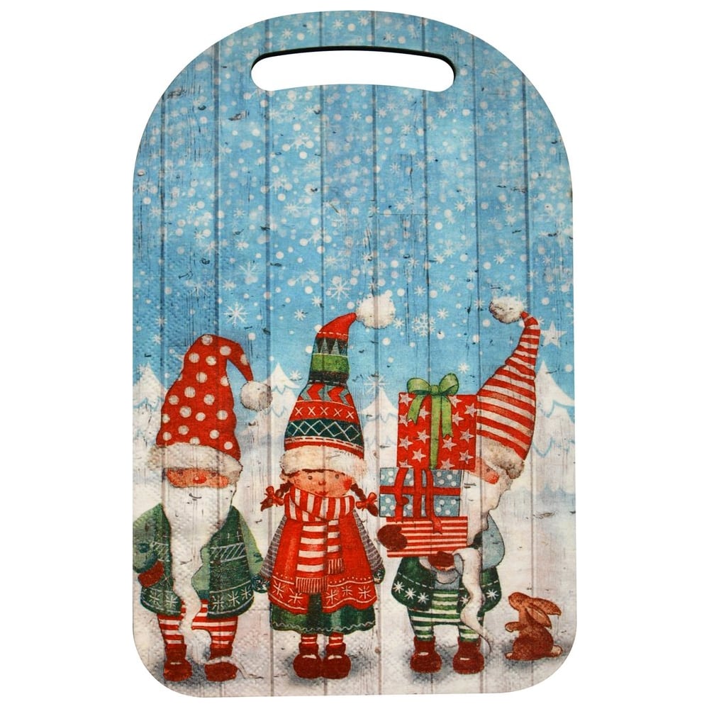 Изображение товара Доска разделочная МУЛЬТИДОМ Новогодние поздравилки 29x18,5 см