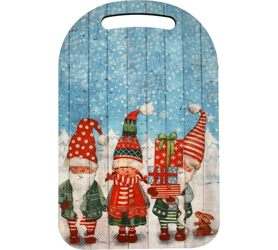 Изображение товара Доска разделочная МУЛЬТИДОМ "Новогодние поздравилки" 29x18,5 см МБ2-409