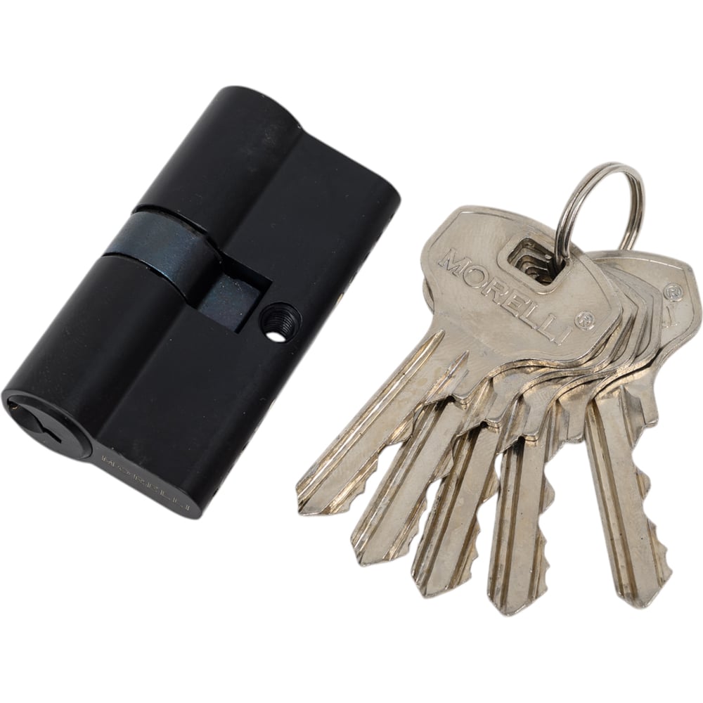 Ключевой цилиндр MORELLI 60мм, цвет-черный 60C BL 9012519