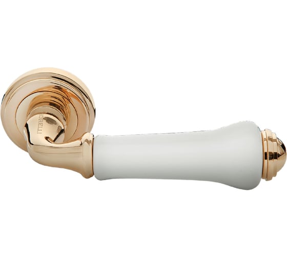 Изображение товара Дверная ручка MORELLI цвет-золото/белый MH-41-CLASSIC PG/W 9011396