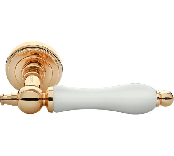 Изображение товара Дверная ручка MORELLI цвет-золото/белый MH-42-CLASSIC PG/W 9011400