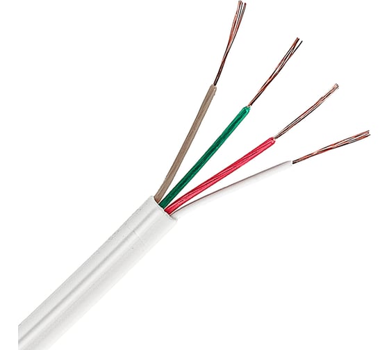 Изображение товара Провод телефонный ELTROS ШТПЛ-4x0,12, бухта 100м, белый ШТПЛ-009б-ELTROS-MP