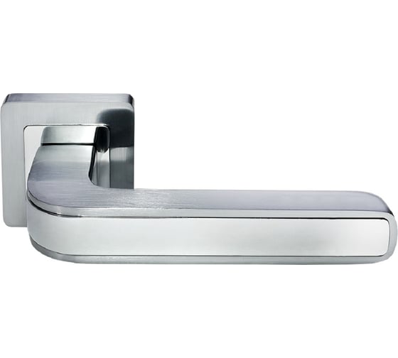 Изображение товара Дверная ручка MORELLI MH-46 SC/CP-S55, "EON", на квадратной накладке, цвет - матовый хром/хром 9012227