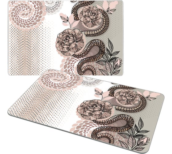 Изображение товара Доска разделочная, подставка под горячее МУЛЬТИДОМ "Тайны джунглей" 18x28 см VL88-504