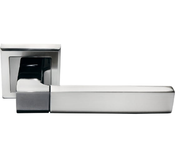 Изображение товара Дверная ручка MORELLI "Fukoku", цвет-бел. никель/черн. никель  MH-28 SN/BN-S 9010558