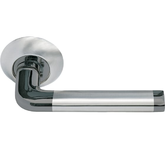 Изображение товара Дверная ручка MORELLI "Колонна", цвет-бел. никель/черн. никель  MH-03 SN/BN 9010555