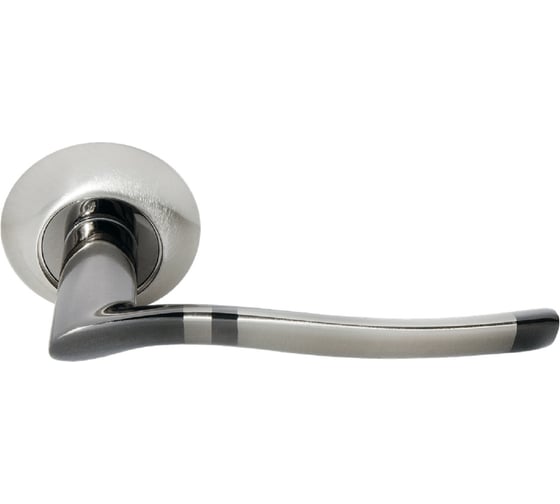 Изображение товара Дверная ручка MORELLI "Фонтан", цвет-бел. никель/черн. никель  MH-04 SN/BN 9010556