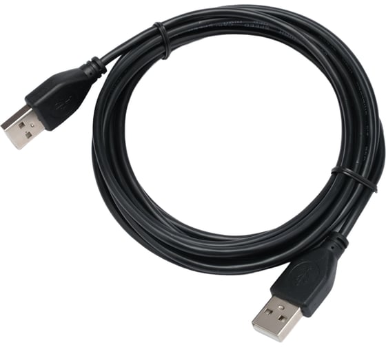 Изображение товара Кабель Cablexpert USB2.0 AM/AM, экран, 28/26AWG, медь, Pro, 3м, черный, пакет, CC-USB2-AMAM-3M