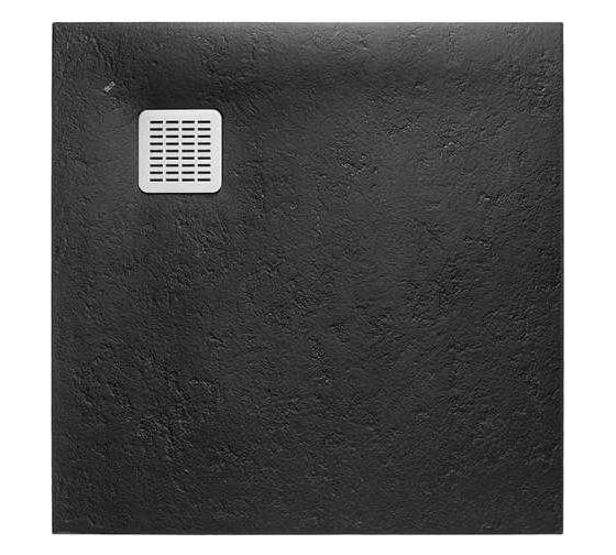 Изображение товара Поддон душевой ROCA TERRAN 90x90 см, с сифоном, материал Stonex, антискользящее покрытие, черный AP10338438401400