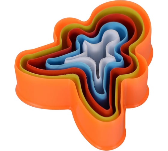 Изображение товара Набор кулинарных форм МУЛЬТИДОМ "Пряничный человечек" 5 шт. VL2-295