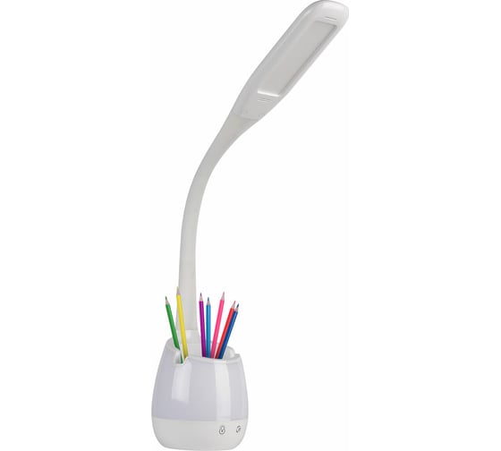 Изображение товара Настольная лампа светильник с органайзером и держателем для телефона DASWERK LED, 5Вт, белый,, 238326