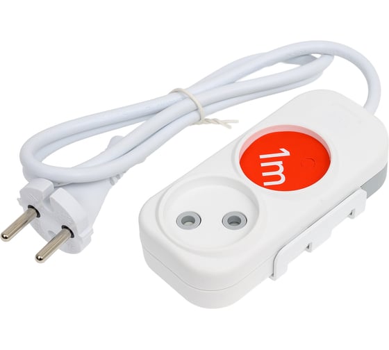 Изображение товара Удлинитель ELBI Myra 2вх с защитными шторками 1м (2x0,75) 527-010201-250