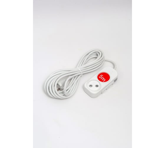 Изображение товара Удлинитель ELBI Myra 2вх с защитными шторками 5м (2x0,75) 527-010205-250