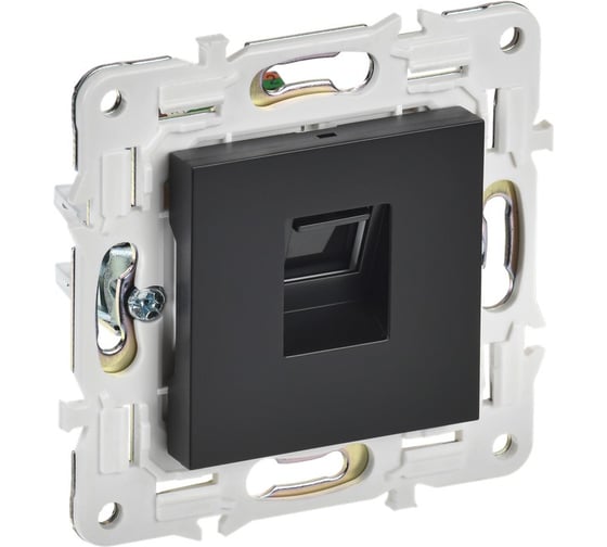 Изображение товара Розетка компьютерная IEK SKANDY RJ45 кат.5E SK-K01Bl черный SK-K10-1-K02
