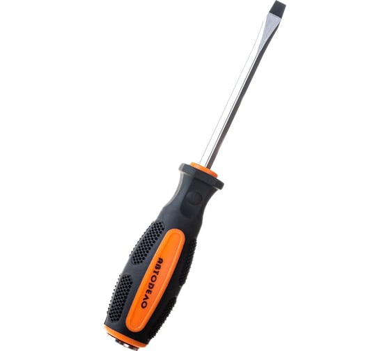 Изображение товара Шлицевая усиленная отвертка АвтоDело 6х100 мм квадратный стержень 39423 15680