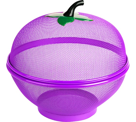 Изображение товара Корзинка для фруктов с крышкой Умничка D=25.5см фиолетовая TH-1402-2