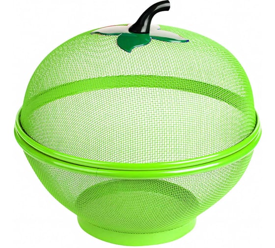 Изображение товара Корзинка для фруктов с крышкой Умничка D=25.5см зеленая TH-1402-3