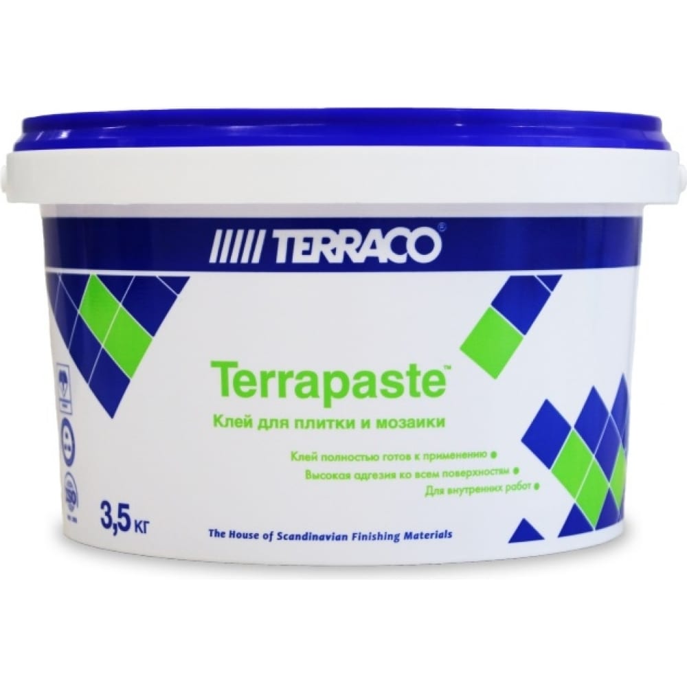 Клей для плитки на акриловой основе TERRACO клей для плитки готовый terraco terrapaste 3 5 кг