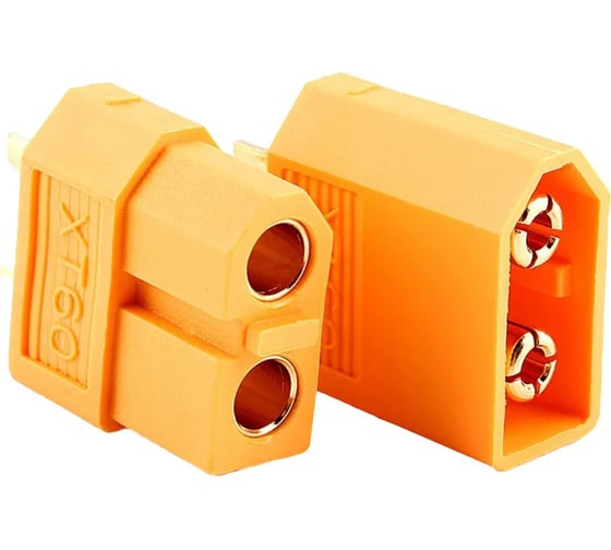 Изображение товара Разъем силовой Insparion XT60 коннектор питания для аккумуляторных батарей гнездо + штекер (пара, мама + папа) С1-00002162