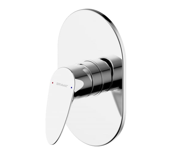 Изображение товара Смеситель встраиваемый в стену Bravat Drop 1 функция PB84898CP-RUS 00-00023174