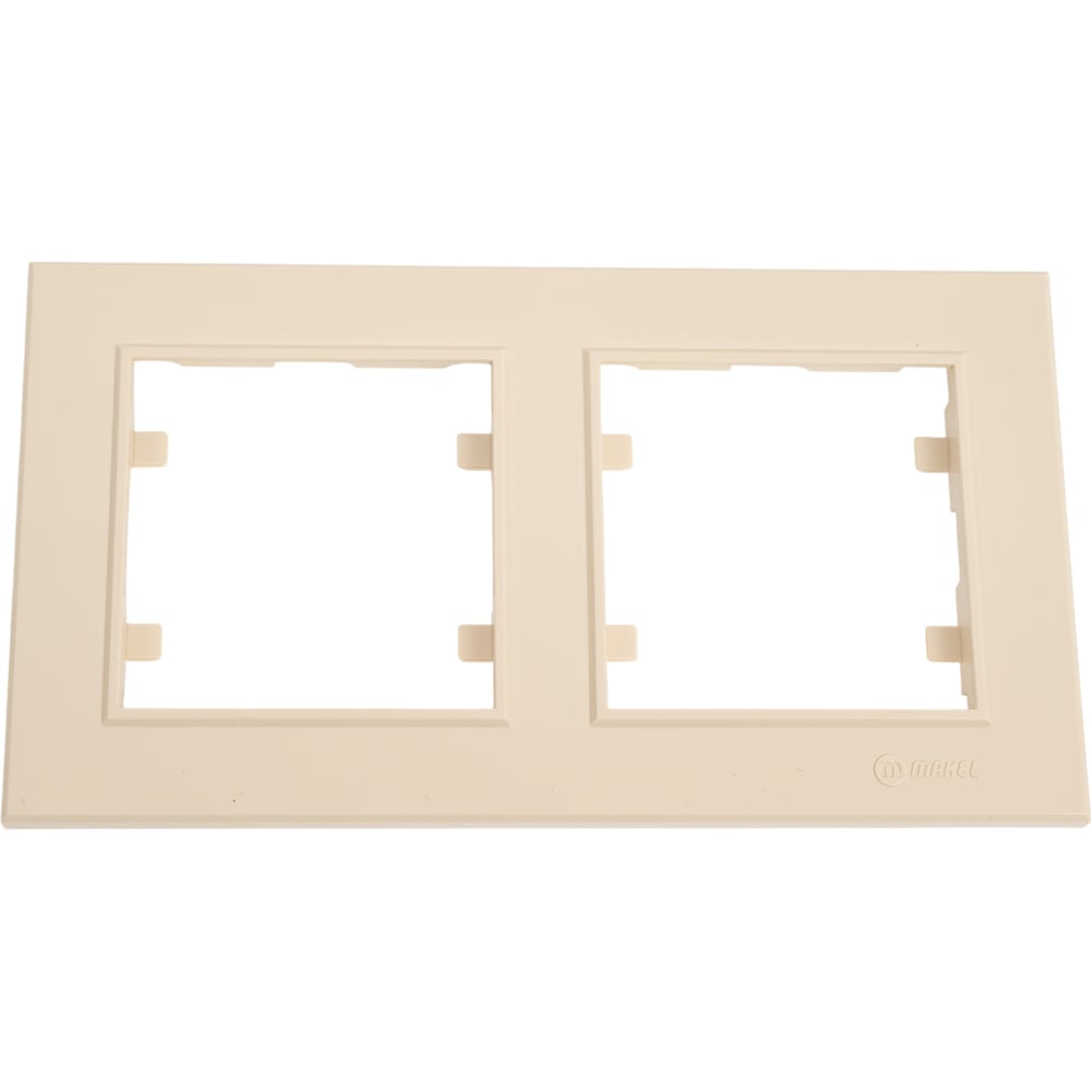 Изображение товара Рамка 2-местная MAKEL Karea горизонтальная кремовая 56010702