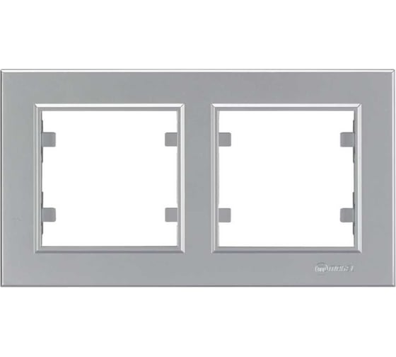 Изображение товара Рамка 2-местная MAKEL Karea горизонтальная серебро 56065702