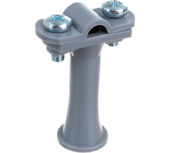 Изображение товара Держатель круглого проводника EZETEK 6-10мм серый, высота 59мм, пластик 91104