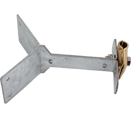 Изображение товара Держатель-зажим круглого проводника EZETEK 8-10мм для конька, высота 110мм, латунь 71123