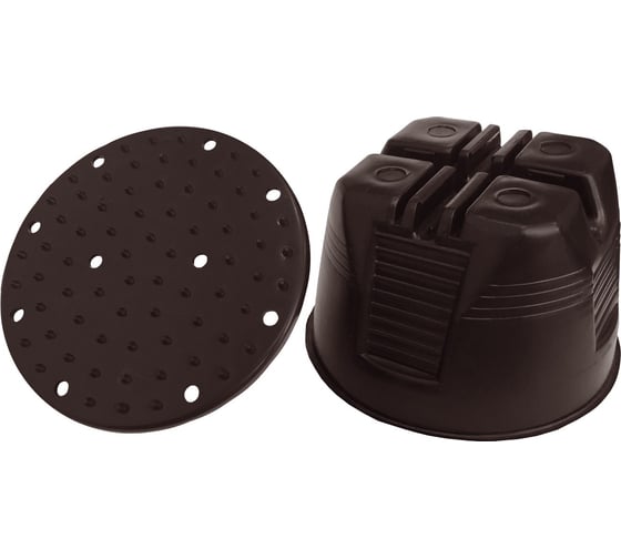 Изображение товара Держатель круглого проводника EZETEK 8-10мм для плоской мембранной кровли, пластик с бетоном 91053-1