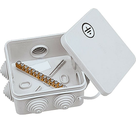 Изображение товара Коробка уравнивания потенциалов EZETEK 7 подключений 85х85х40мм 44457