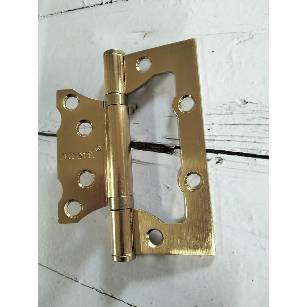 Изображение товара Стальная петля RUCETTI без врезки, матовое золото RFH-100х75х2,5 SG 9009255