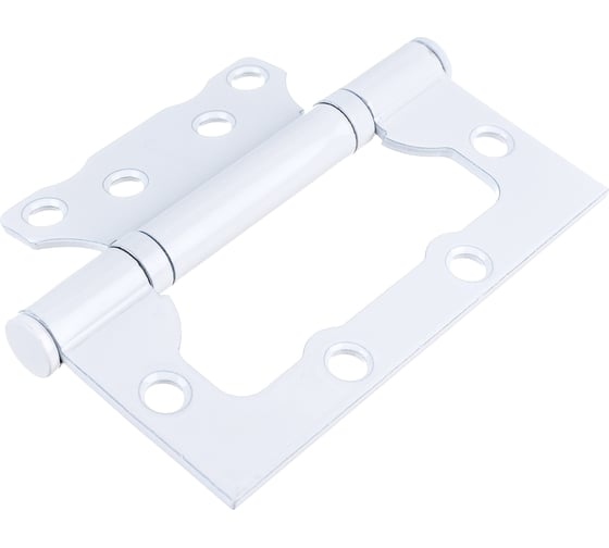 Изображение товара Стальная петля Rucetti накладная без врезки, для межкомнатных дверей белая RFH-100х75х2,5 W 9012549