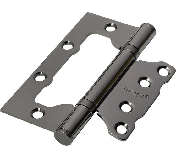 Изображение товара Стальная петля RUCETTI без врезки, черный никель RFH-100х75х2,5 BN 9012160