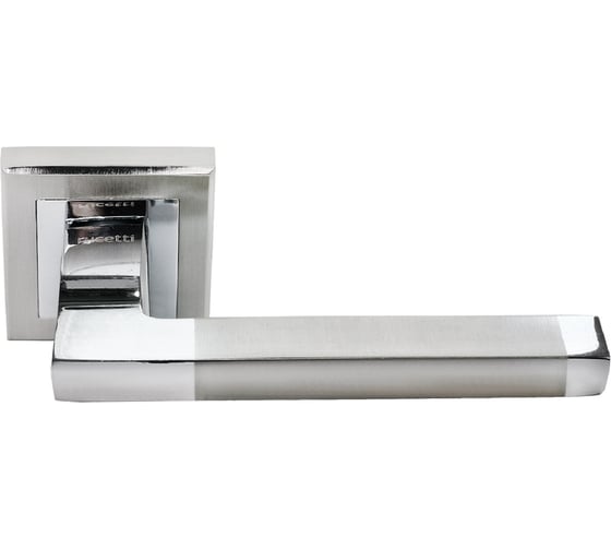 Изображение товара Дверная ручка RUCETTI RAP 17-S SN/CP, цвет-бел. никель/хром 9010468