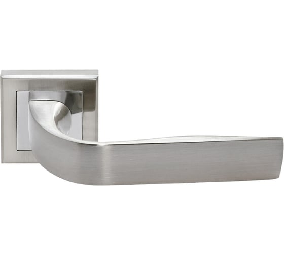 Изображение товара Дверная ручка RUCETTI RAP 15-S SN/CP, цвет-бел. никель/хром 9010466