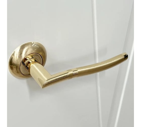 Изображение товара Дверная ручка Rucetti RAP 3 SG/GP, цвет-матовое золото/золото 9008770