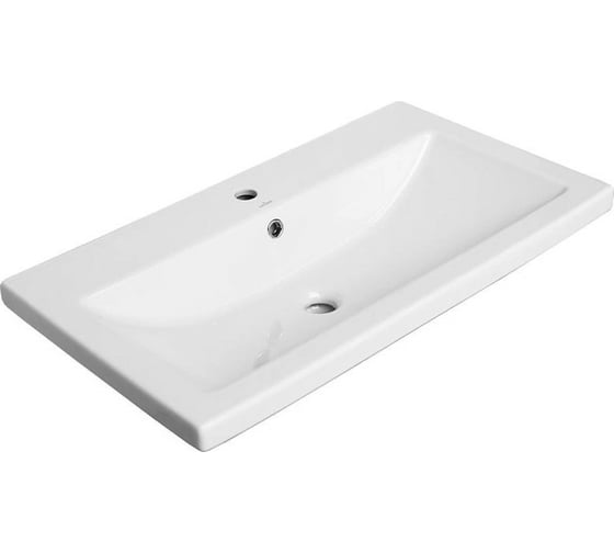 Изображение товара Умывальник DORATIZ Сомо 80 Cersanit мебельный перелив с обрамлением, белый, с отверстием 0302.828